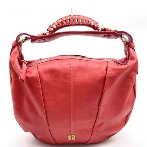 Givenchy Red Leather Hobo Bag